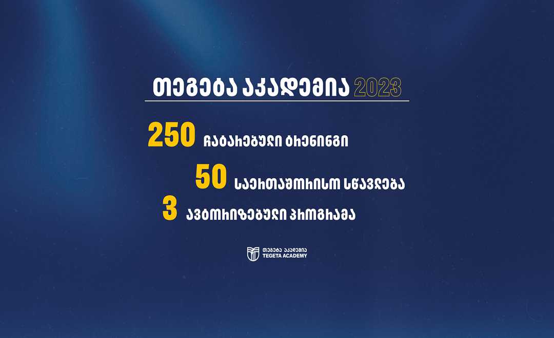 6000-მდე სატრენინგო საათი, 50-ზე მეტი საერთაშორისო სწავლება და 3 ავტორიზებული პროგრამა - „თეგეტა აკადემიის“ 2023 წელი 