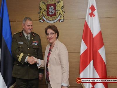 თავდაცვის მინისტრი ესტონეთის გენერალური შტაბის უფროსს შეხვდა