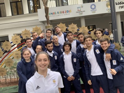 საქართველოს ბანკის გენერალური პარტნიორობით  მესამე ახალგაზრდულ ოლიმპიურ თამაშებზე საქართველოს  დელეგაციის გაცილების ცერემონია გაიმართა